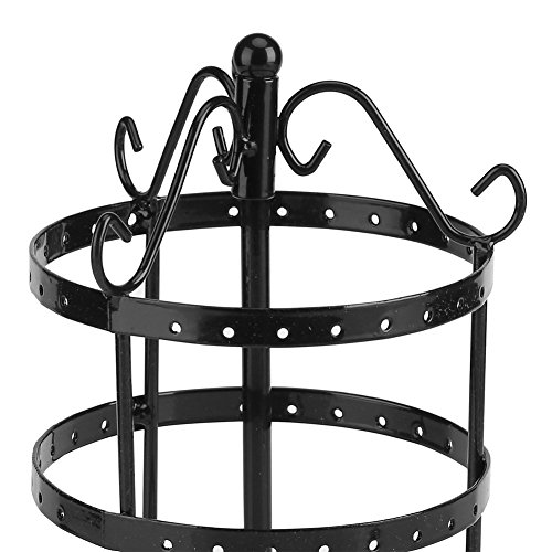 Jewelry Display Stand,3Colors Creative 3Tiers 72Holes Rotatable Earring Organizer Metal Holder(02) - Image 4