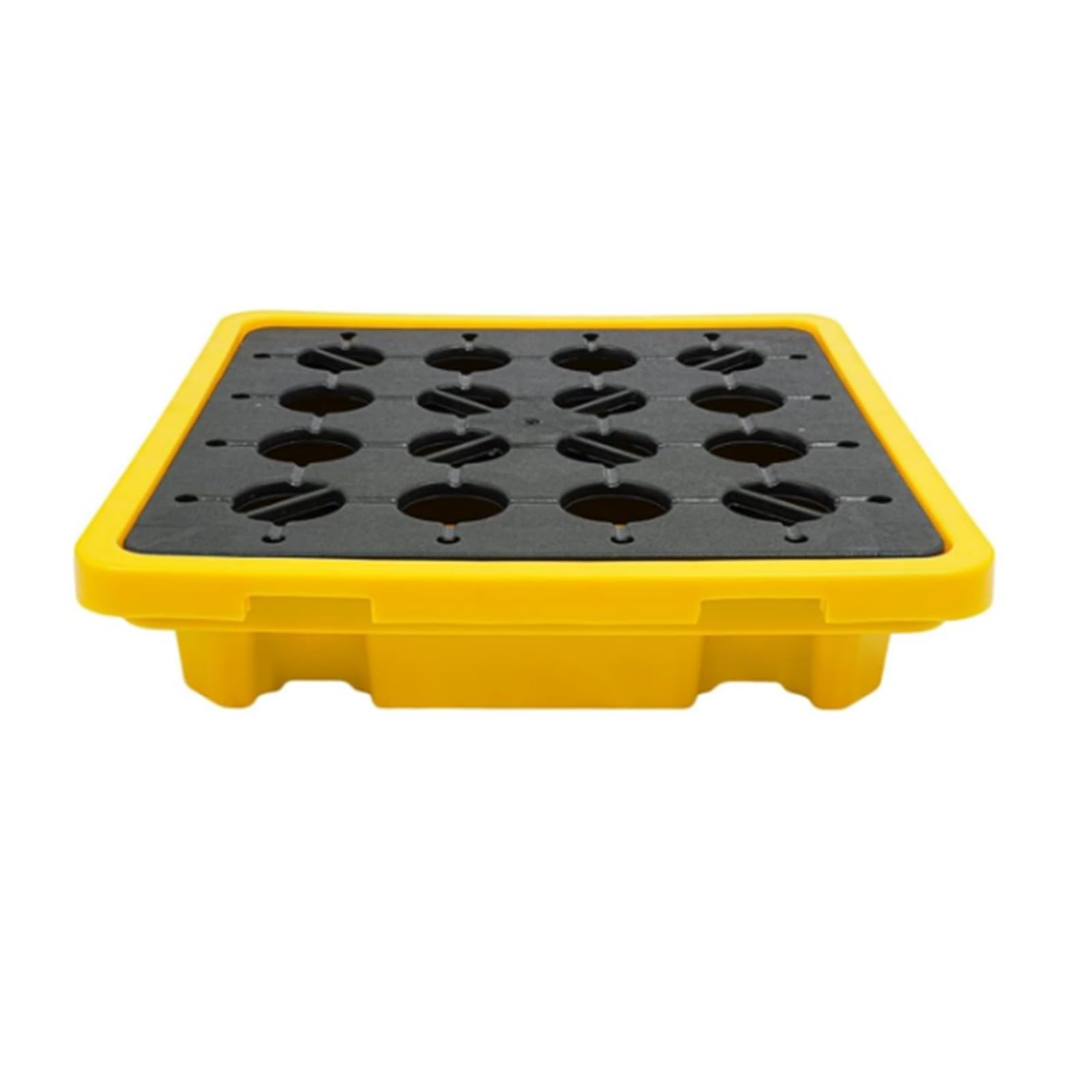 Plateforme de rétention anti-déversement étanche pour fûts, plateforme modulaire avec drain, palette de rétention flexible pour le stockage industriel de fûts, forte capacité de charge (Jaun