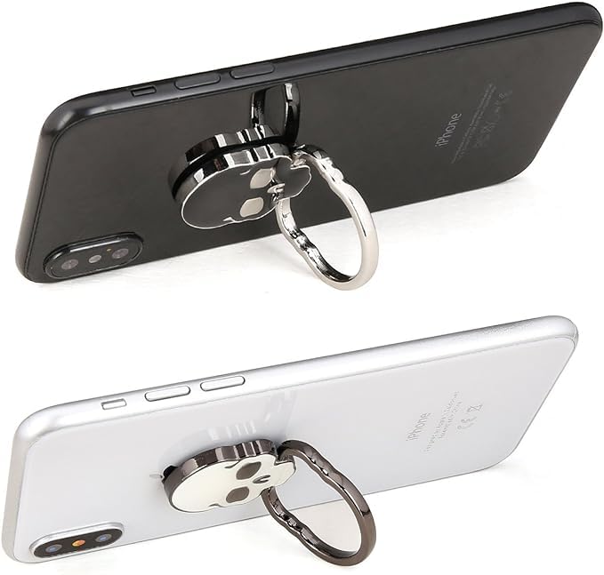 XiXiYang 2 Pcs Skull Cell Phone Ring Stand Holder Grip - Image 2