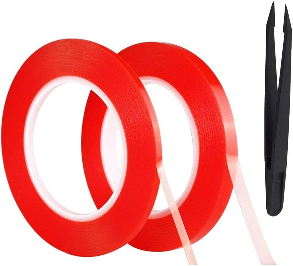 2 mm and 3 mm Double Sided Layer Acrylic Strong Adhesive Mounting Tape Phone Adhesive Tape LCD Screen Adhesive Tape for Cell Phone, iPad, Tablets, Laptops, Camera