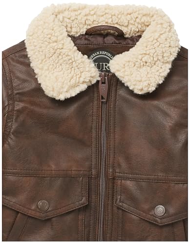 Image of URBAN REPUBLIC Baby Boys' Boys Faux Leather Aviator Sherpa Jacket