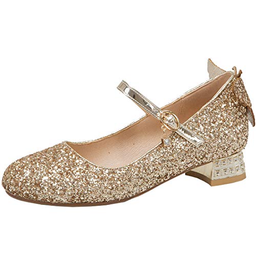 MAVMAX Women's Sequin Flats Mary Janes Ballet Glitter Wedding Pumps