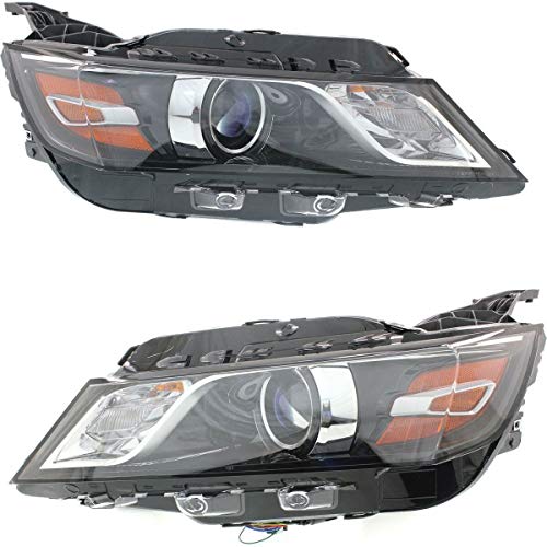 Headlight Set Compatible with 2015-2017 Chevrolet Impala Left and Right With Bulb 2Pc