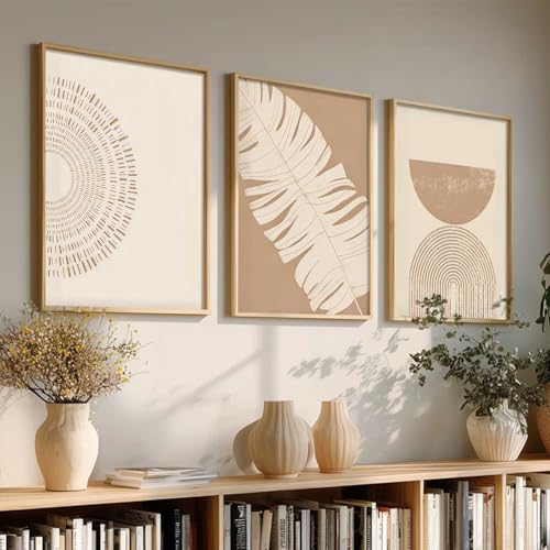 Image of kotart Boho Art Home Decoration Painting | Paintings With Frame For Living Room Bed Room Hotel Wall Decor Digital Reprint Set of 3 (10X13 inch)