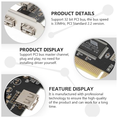 Adaptador PCIe a USB DOITOOL tarjeta de expansión de escritorio compatible con bus PCI de bits 6