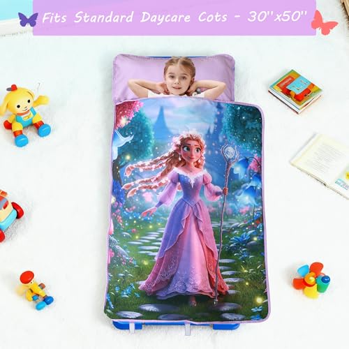 Image of Lasoftan Toddler Nap Mat with Pillow and Blanket, Extra Large Rolled Napping Mats,Slumber Bags for Boys Girls,Kids Sleeping Bag for Daycare, Preschool Travel Camping