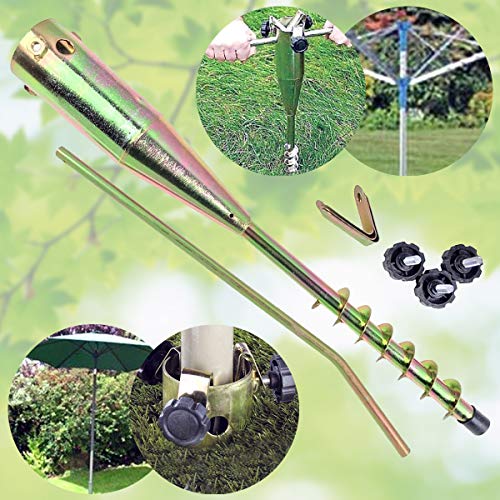 Denny International ® Heavy Duty Rust Resistant Zinc Plated Steel Screw in Ground Spike Rotary Washing Line Parasol Airer Stand Base - Image 3