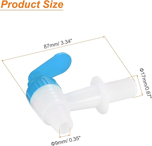 Miniatura 2 de uxcell Boquilla de repuesto para dispensador de bebidas, 2 juegos de grifo de repuesto de grifo de plástico para fiestas, reuniones familiares (azul