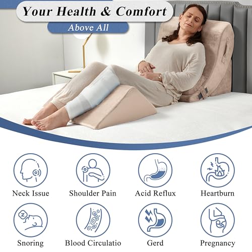 Axelrod Conjunto de 4 almofadas ortopédicas para cama, espuma pós-cirurgia para alívio de dores nas