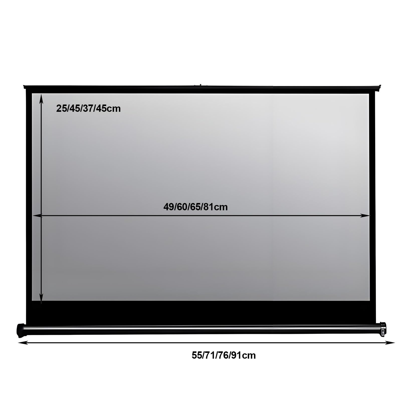 Schermo retrattile per proiettore 4K HD, in tela, portatile, da scrivania o da parete, facile da riporre in casa, teatro e ufficio