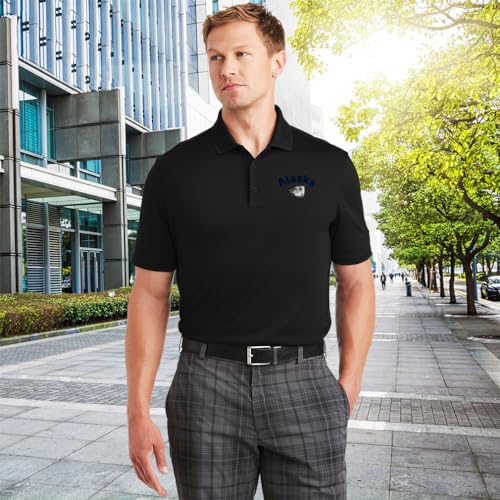 Performance Golf Polo Tees Alaska Polar Bear Short Sleeves Polo Shirts for Men3
