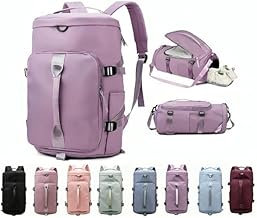 Nitevo2 in 1 Travel Duffle Bag,Sports Gym Backpack with Shoe Compartment, Travel Duffel Bag, Yoga Mat Holder, Lilac [Multicolor][1 pcs]