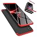 Produktbild Huawei Honor 8X Handyhülle, LaiXin Huawei Honor 8X Hülle mit Tempered Glas Schutzglas 360 Grad Case Schutzhülle PC Plastik Cover Kratzfeste Stoßdämpfende Bumper - Rot/Schwarz