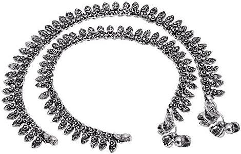 Women's Oxidized Metal Ethnic Anklet