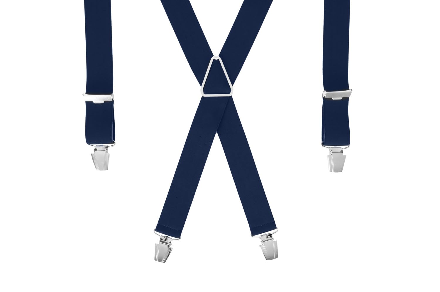 Gaspard Men's Braces Wide Plain, Durable Elastic and Extra Strong Clips, X-Shaped Model, Made in France - Image 2