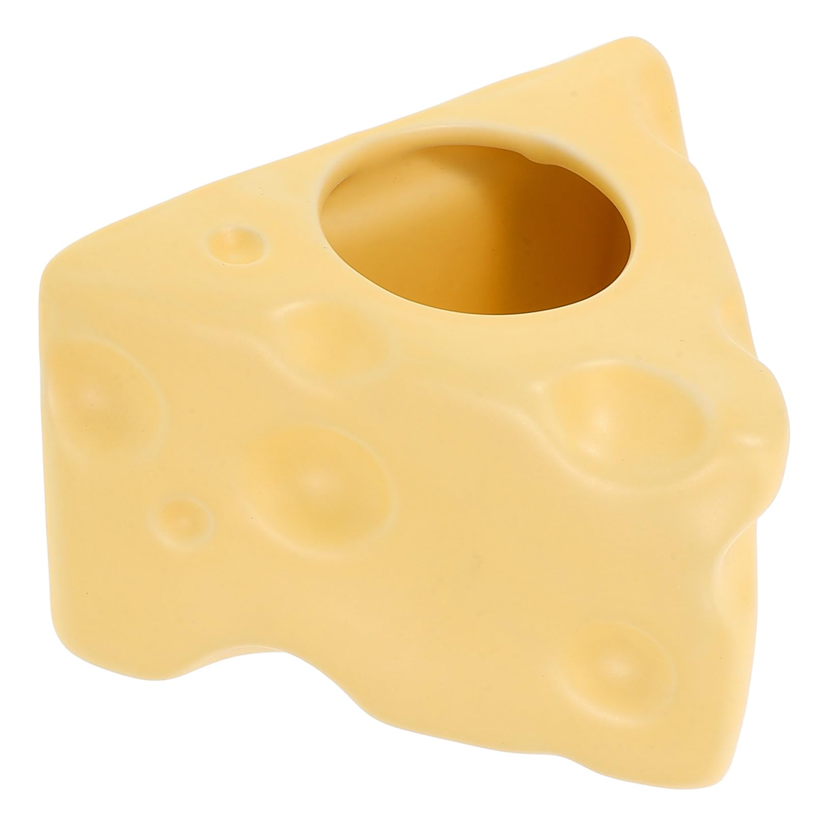 GRIRIW Cheese Shape Ceramic Hamster Hideout Cool Nest for Small Pets Safe Easy to Clean Summer Shelter for Hamsters Provides Comfortable