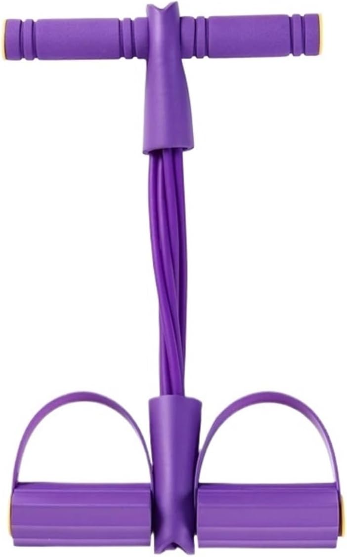 Pedal Resistance Bands Handles 4-Level Resistance Band Tensioner with Non-Slip Handles - Home Fitness Equipment for Abdominal Muscle Training Yoga