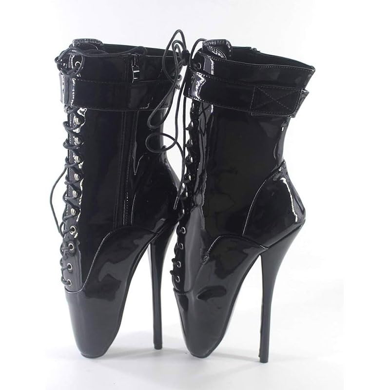 Botas de ballet altas fetiche en talla 42EU con cañón sofisticado de 19 cm 4