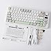 EPOMAKER TH80-X Gasket Mechanical Keyboard, 75% Layout Triple Mode Hot-swap Gaming Keyboard with 4000mAh Battery, LCD Screen, NKRO, RGB for Office/Win/Mac (White, Epomaker Flamingo Switch)