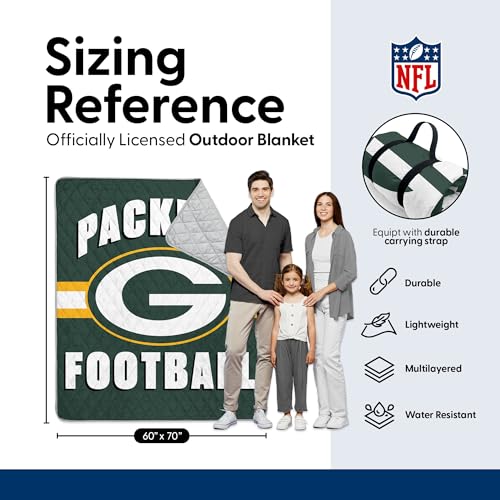 Image of Northwest NFL Taffeta Outdoor Blanket, Foldable Camping, Picnic Ground Mat, 60 x 70 Inches