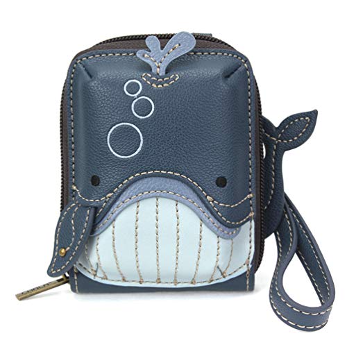 Image of CHALA RFID Cute-C Credit Card Holder Wallet Wristlet - Women Faux Leather Cute-C with Strap