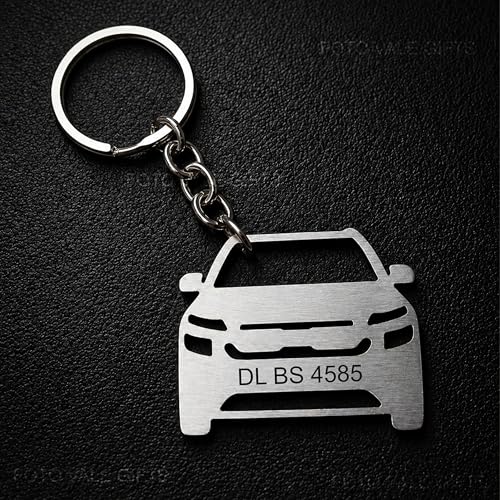 Image of Personalized Name Keychain Stainless Steel | Custom Engraved Metal Keyring for Doctor, CA, Advocate, Rider & Car Lovers | Unique Gift for Men & Women