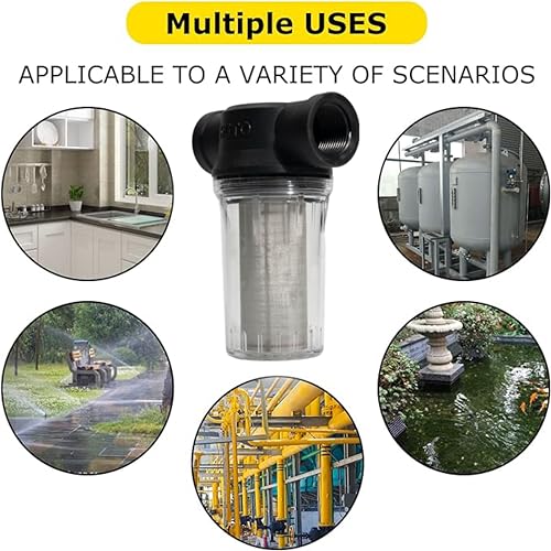 Image of Water Pump Strainer Filter Inlet for High Pressure Washer, Sediment Filter Attachment, 80 Mesh Screen(3 /4 inch 80Mesh)
