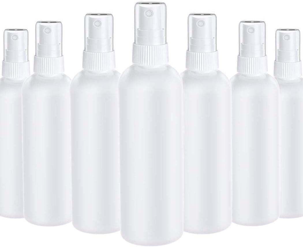 【US Stock】 3.4oz/100ml White Spray Bottles Fine Mist Sprayer Refillable Liquid Container, 12