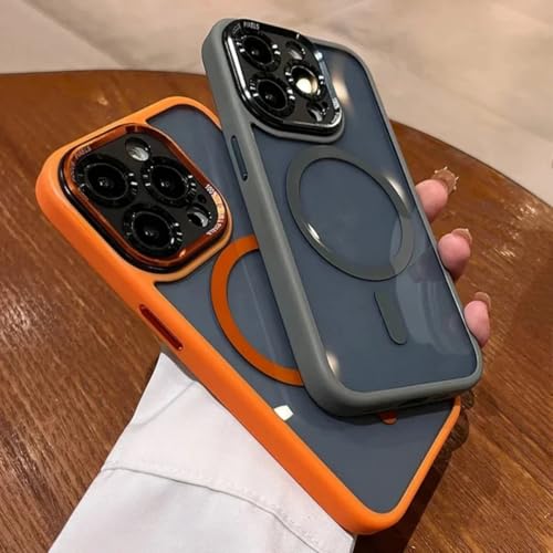 Protection magnétique métal iPhone 16 étui rigide transparent
