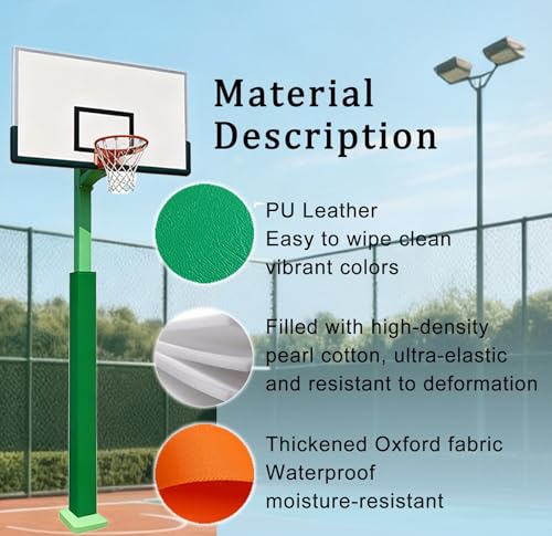 Acolchado para postes de baloncesto cuadrado e impermeable para seguridad en parques 4