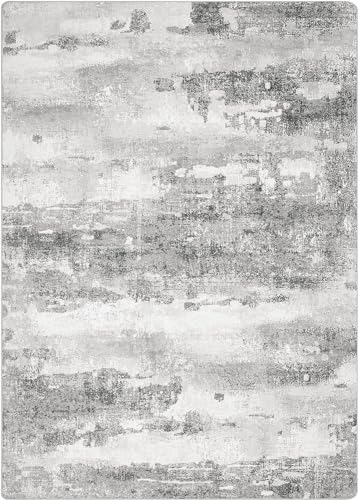 Area Rugs 6x9 for Living Room Bedroom Machine Washable Large Gray Area Rug Abstract Soft Throw Rug, Indoor Floor Cover, Lightweight Non Slip Backing Thin Rug