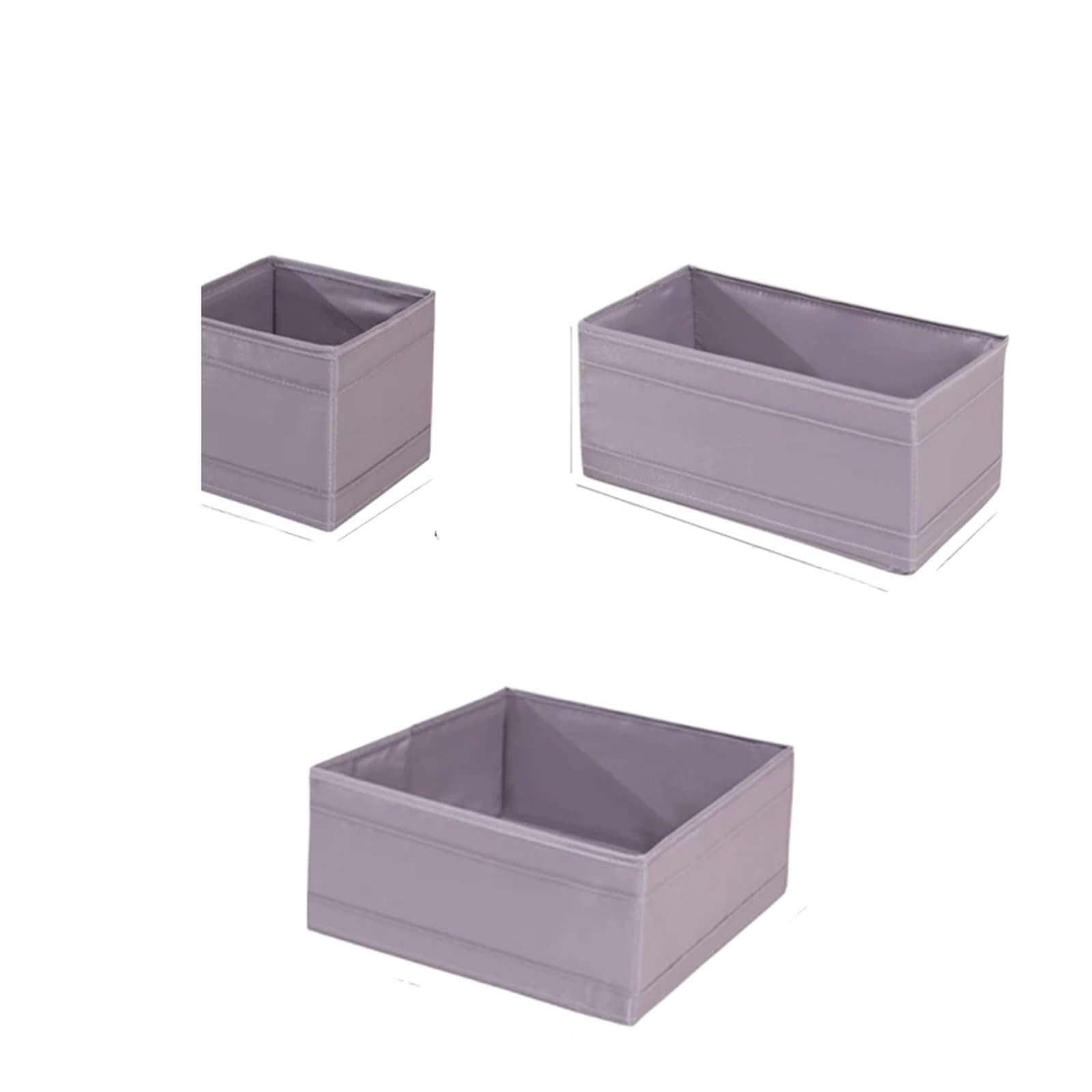 Caja organizadora de ropa, cajones con compartimentos for armario, ropa interior plegable, contenedores de almacenamiento for calcetines, 3/6 Uds.(3PCS Gray Set)