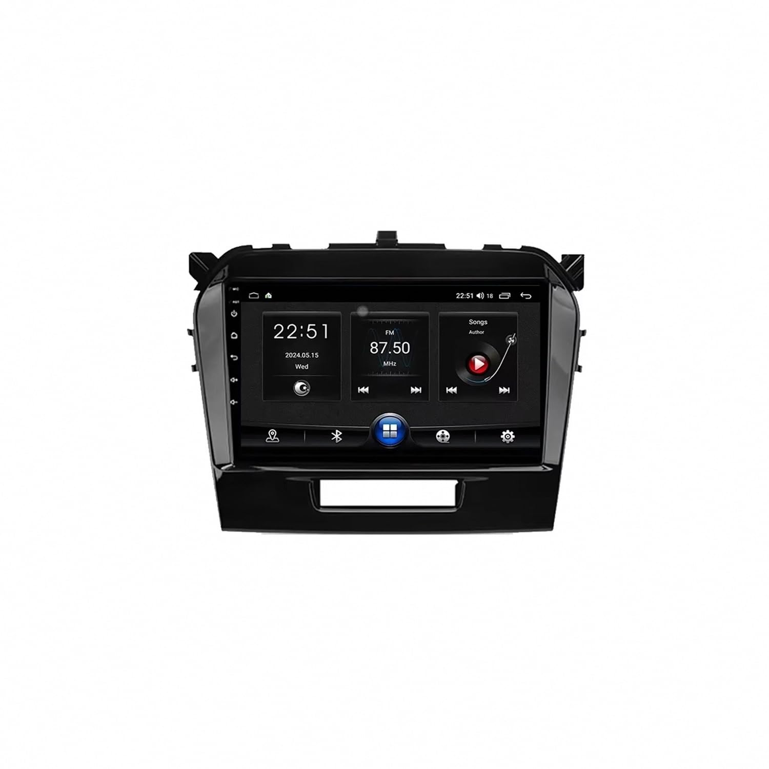 Car Stereo Carplay Radio de Coche para Suzuki Vitara 2015-2020 Soporta Bluetooth, Control Volante, USB, WiFi, 4G, Mirror-Link, GPS Navegador/Radio FM, 4 Nuclear 1G+32G