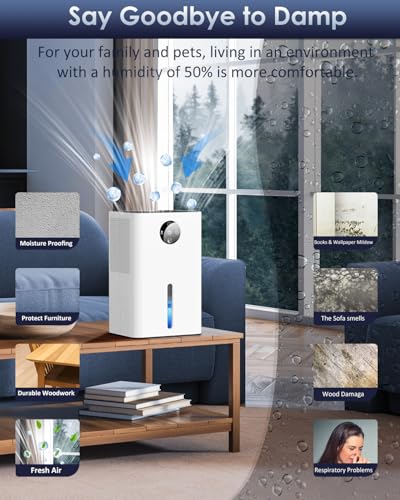 Bapole Dehumidifiers For Home, 63Oz Dehumidifiers For Room With Auto Shut Off, Sleep Mode, Auto Defrosting, Efficient Quiet Portable Small Dehumidifier For Bathroom, Bedroom, Basement, Rv thumb #1