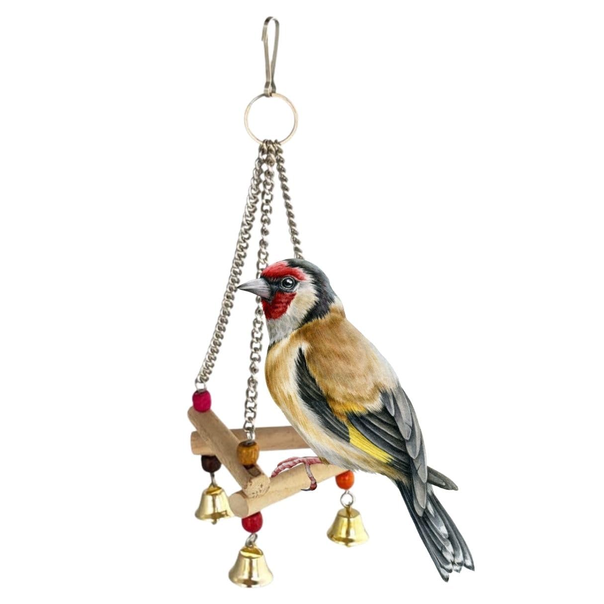 DreamAuro Triangle Chain Bird Cage Toy Hanging, Stylish with Colourful Beads, Natural Chewable Wood, Training Aid, Natural Gym Accessories for Cockatiel, Lovebird, Budgerigar, Parrot, Canary, Finch (B0CN8XP8M9) Amazon Price History, Amazon Price Tracker