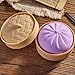 Dumpling Squishy, Mystery Giant Glitter Dumpling Squishy, Mini Rainbow Dumplings Stress Ball, Cute Anxiety Relief Fidget Dumplings Toy, Soft Bun Squeeze Decompression Dough for Adults (Purple)