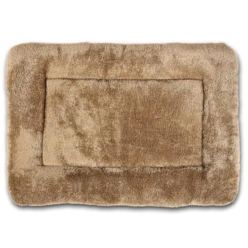 Image of Dog Bed Mat for Dogs & Cats | Soft, Washable, Lightweight & Waterproof Pet Cushion | Durable, Anti-Slip, Reversible Sleeping Mat for Large Pets (24 x 18 Inch, Red)