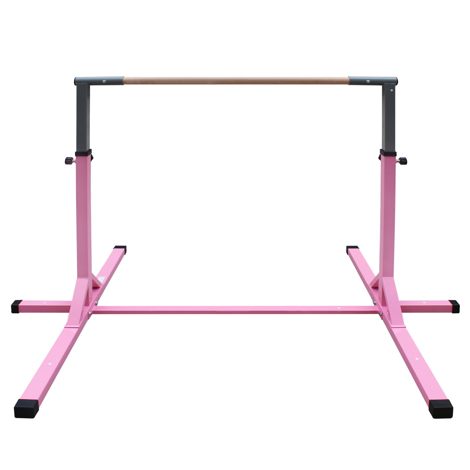 Dithoko Adjustable Kids Gymnastics Bar – Junior Training Kip Bar with 13 Height Settings, Safe, Sturdy, and for Home Gymnastics Practice (Pink)