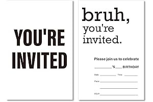 Fill-In Soiceu Teen Boy Birthday Invitations with Envelopes