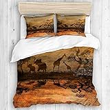 HARXISE Ropa de Cama - Funda nórdica,Safari en África Refl