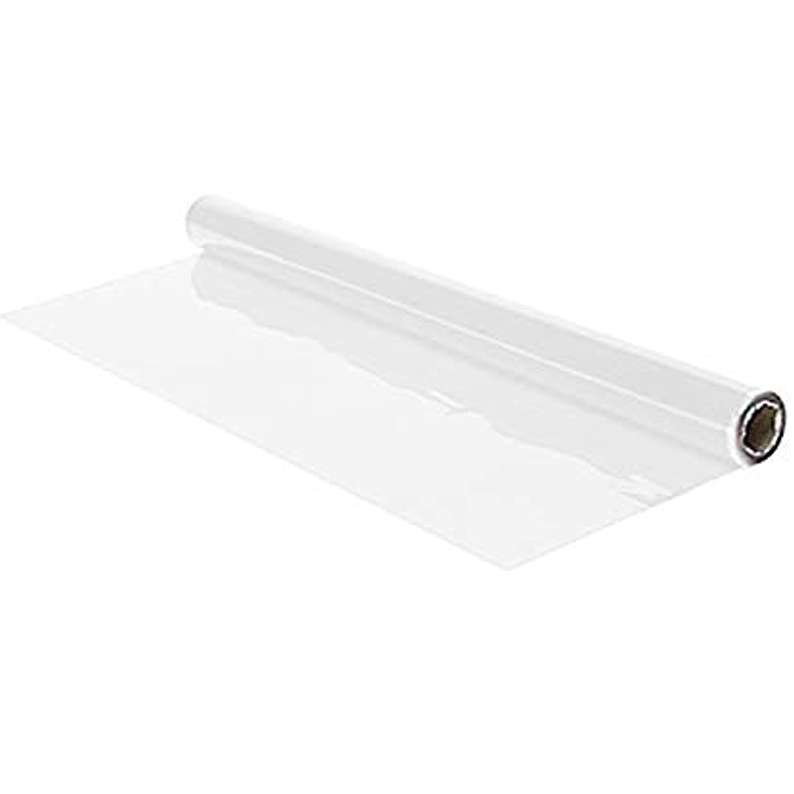 Diamante Crafts Cellophane Roll - Colourfast Acid Free - Gift Wrap Florist Clear/Coloured (Clear 5M X 50Cm)