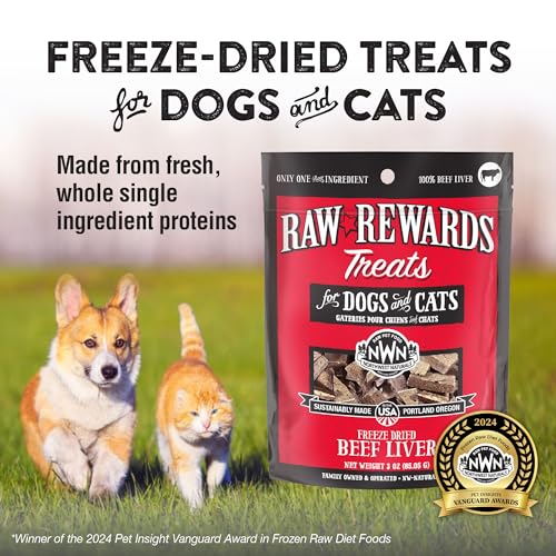 Northwest Naturals 087316382754 Raw Rewards Freeze-Dried Beef Liver Treats For Dogs And Cats - Bite-Sized Pieces - Healthy, 1 Ingredient, Human Grade Pet Food thumb #1