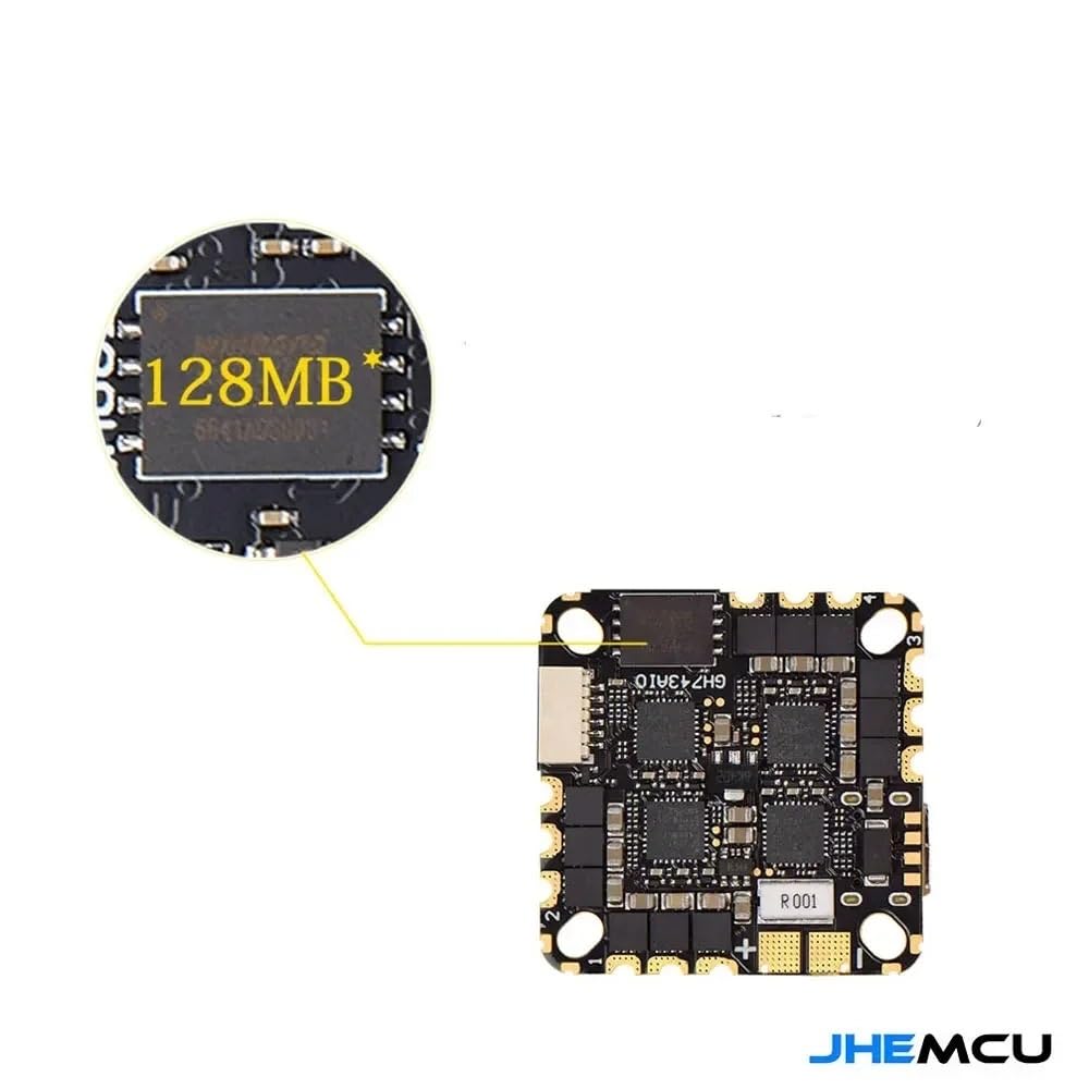 Per controller di volo JHEMCU GH743AIO-HD F743 con ICM-42688 e AM32 - ESC senza spazzole 40A/50A 4in1, 3-6S per drone FPV Freestyle(GH743AIO-HD 50A)