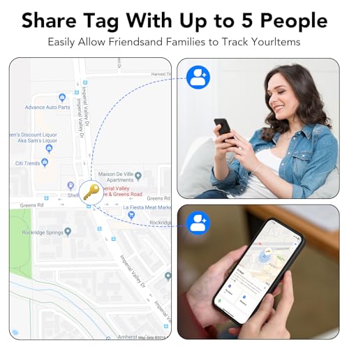 Image of Air Tracker Tags-2 Pack, Bluetooth Tracker Works with Apple Find My APP (iOS Only), Keys Finder and Item Locator for Luggage, Backpack, Suitcases, Replaceable Battery, IP67 Waterproof Tracking Tag