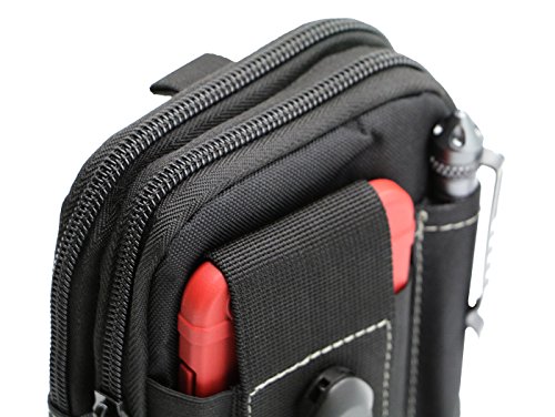 LefRight Tactical Molle Pouch EDC Utility Gadget Outdoor Men Waist Bag with Phone Belt Clip Holder Holster for iPhone 6s/7/X S21 Moto Z Force Play - Thumbnail 3