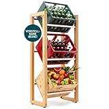 HomeBuddy Getränkekistenregal Holz - Getränkekistenregal 3 Kisten - kistenregal 3 kästen Kistenregal - Getränkeregal, bierkastenständer - Inklusive Flaschenöffner und Verankerung