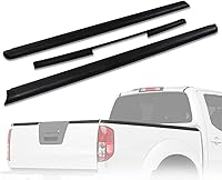 G-PLUS 3PCS Black Bed Rail Caps Kit for 2005-2014 Nissan Frontier King Cab - OE Smooth Tailgate Moulding Cover