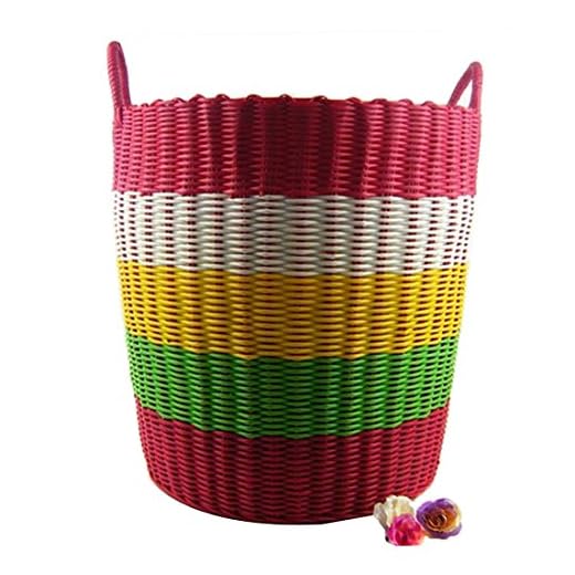 Plastico Rayas Hogar Contenedor Caja De Almacenamiento De La Ropa De Tejido