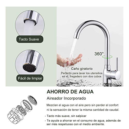 Hapilife-Grifo-Cocina-Grifos-de-Cocina-Grifo-Fregadero-Grifo-Monomando-Cocina-Griferia-Cocina-con-Cano-Giratorio-360-Cromado-Antical-10-Anos-de-Garantia