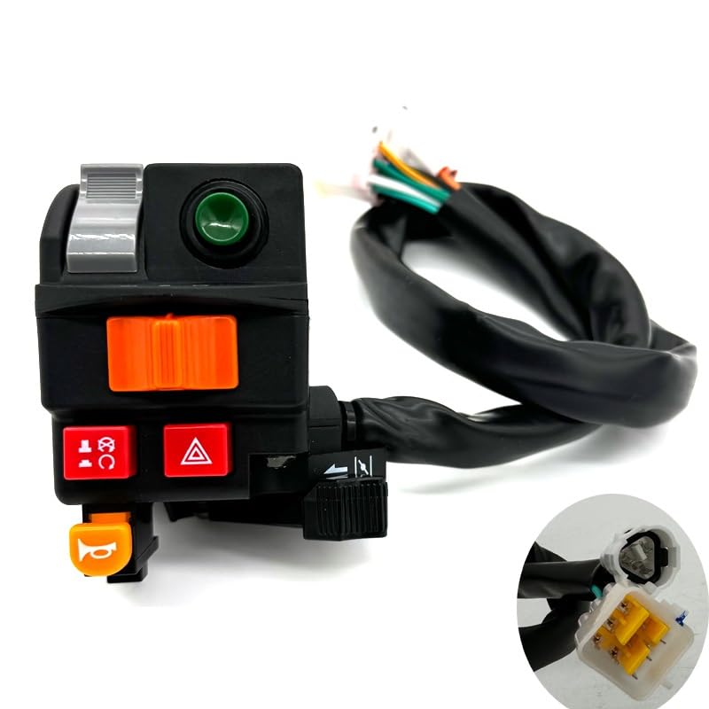 botón de Arranque Moto Interruptores motocicleta Para estrangulador, botón bocina, señal, arranque eléctrico, faro, interruptor controlador manillar Interruptor de Manillar de Motocicleta